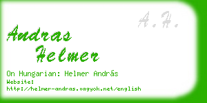 andras helmer business card